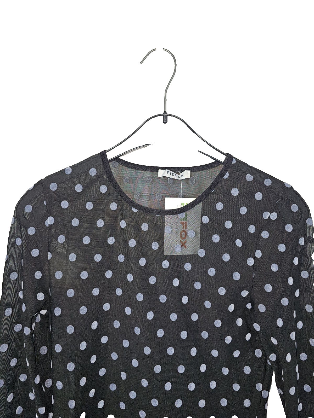 EK8018 Damen Bluse von Pieces, Schwarz, Gr. L1