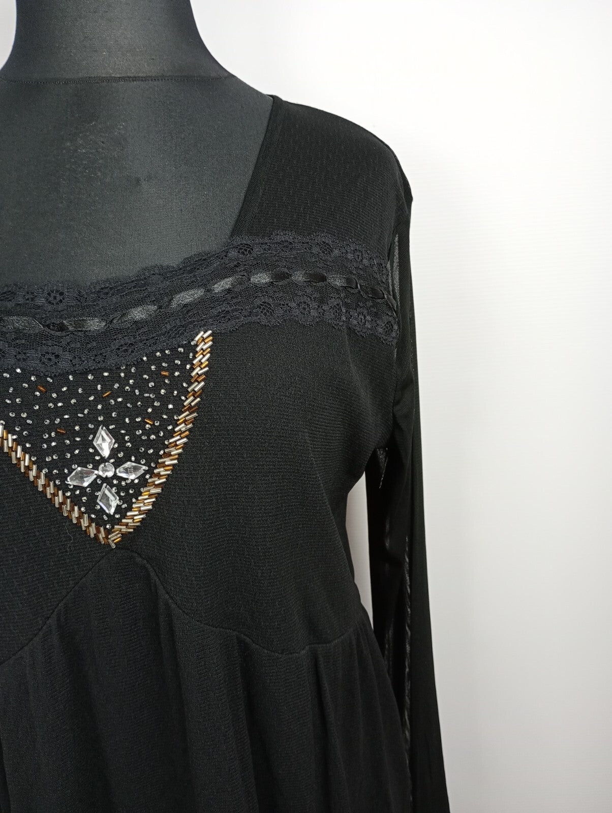 EK5233 Damen Shirt von Daniel Valentin, schwarz, Gr.481