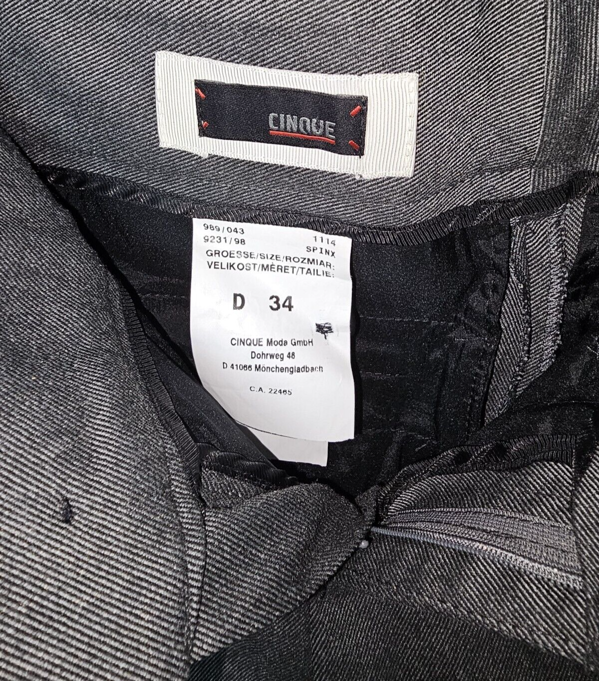 EK6807 Damen Hose von Cinoue, grau. Gr.342