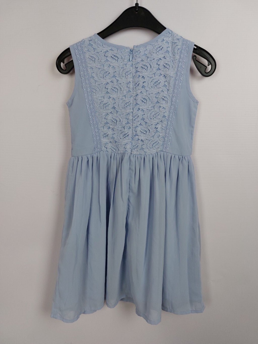 EK1914 Mädchen Kleid von Friboo, hellblau, Gr.110/116 (5/6 Y)3