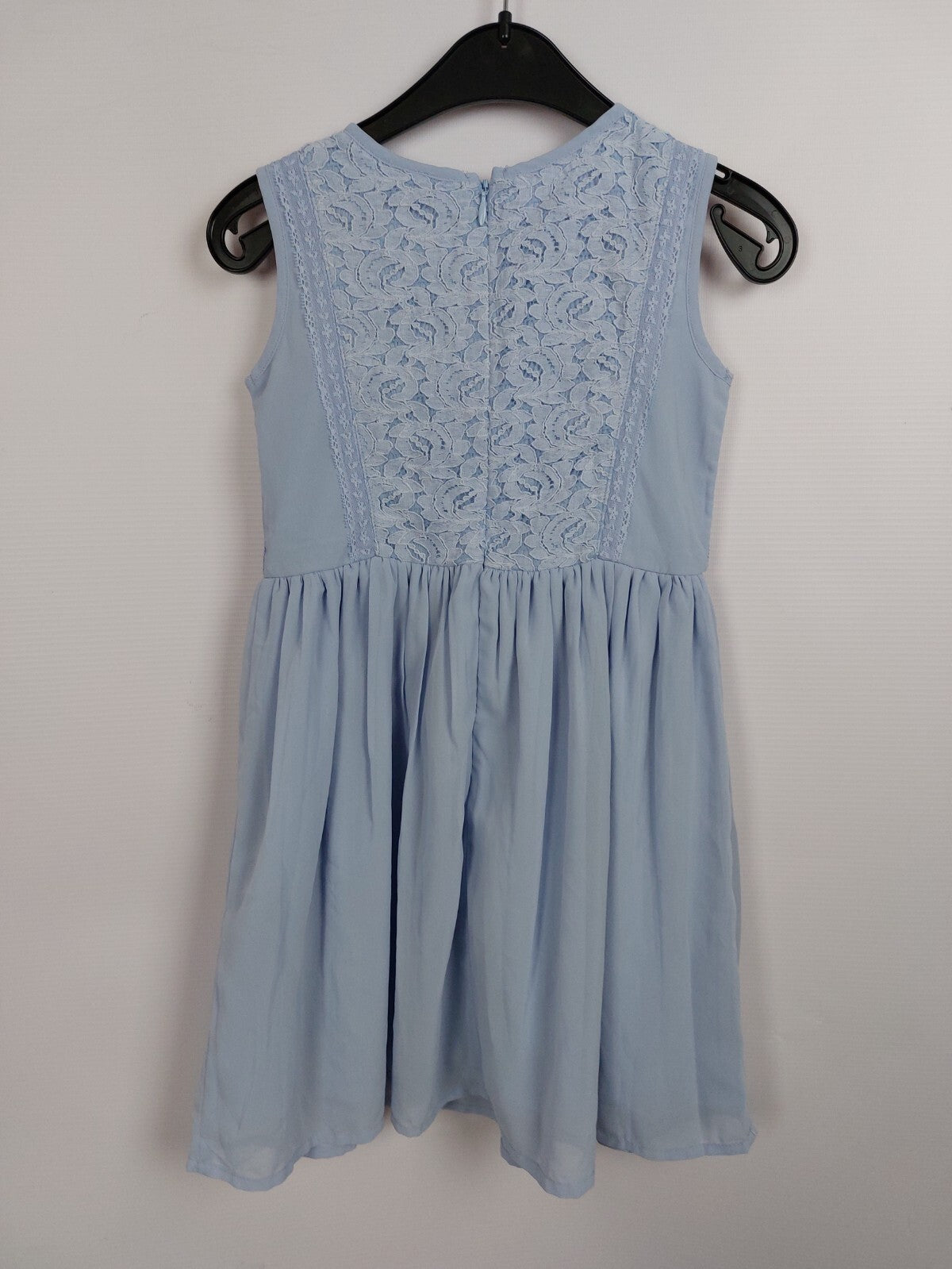 EK1914 Mädchen Kleid von Friboo, hellblau, Gr.110/116 (5/6 Y)3