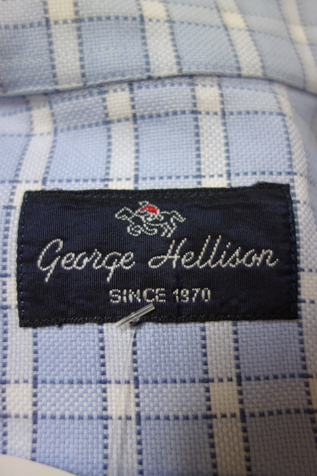 EK3653 Herren Hemd von George Hellison, blau/weiß kariert, gr. 424