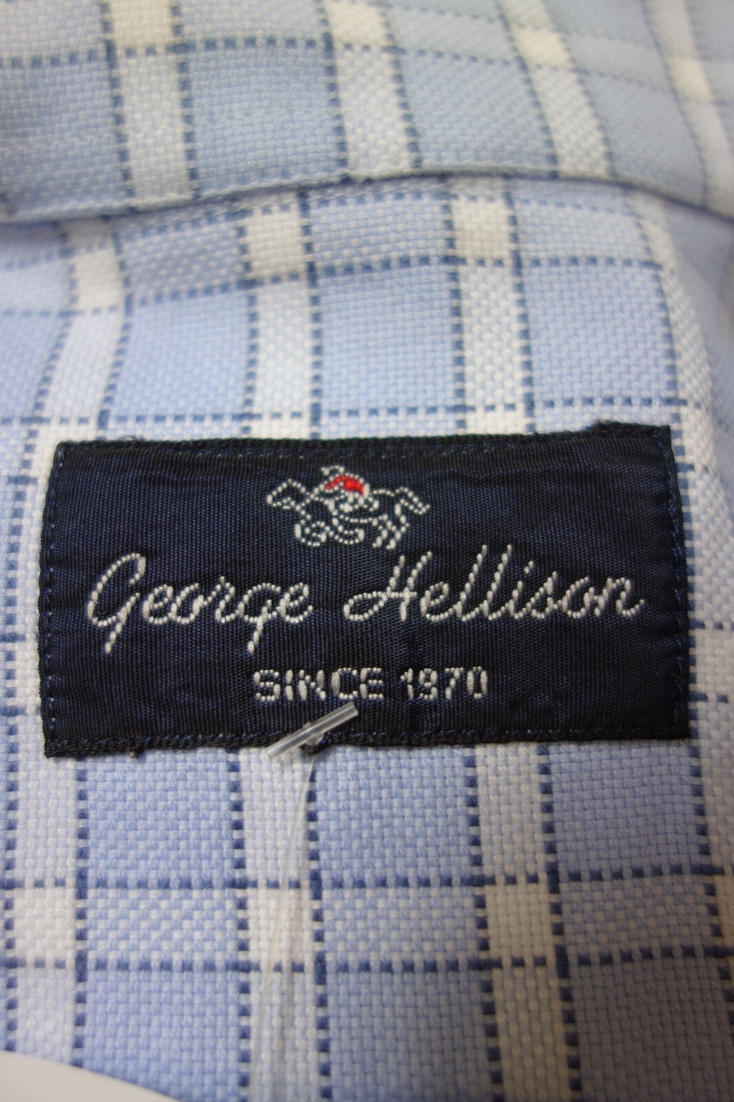 EK3653 Herren Hemd von George Hellison, blau/weiß kariert, gr. 424