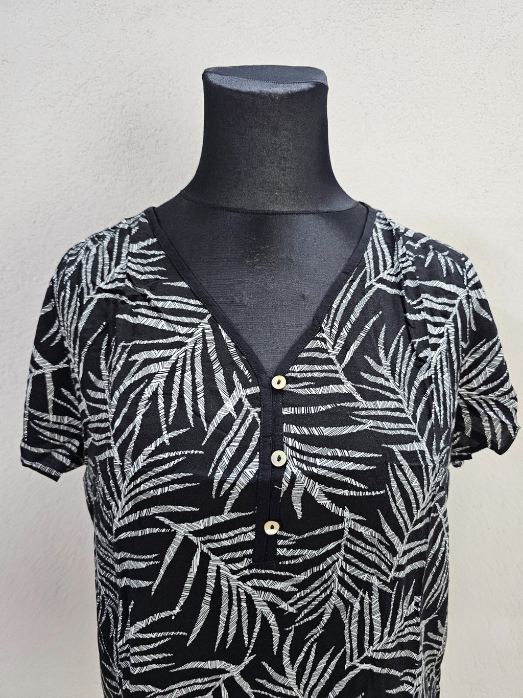 EK5989 Damen Bluse von Yessica, schwarz/weiß, Gr. 461