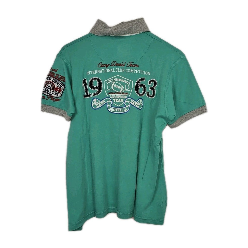 EK11273 Herren Poloshirt von Camp David, Türkis, Gr. XL1