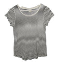 EK6308 Damen T-Shirt von H&M, weiß-dunkelblau, Gr.M0