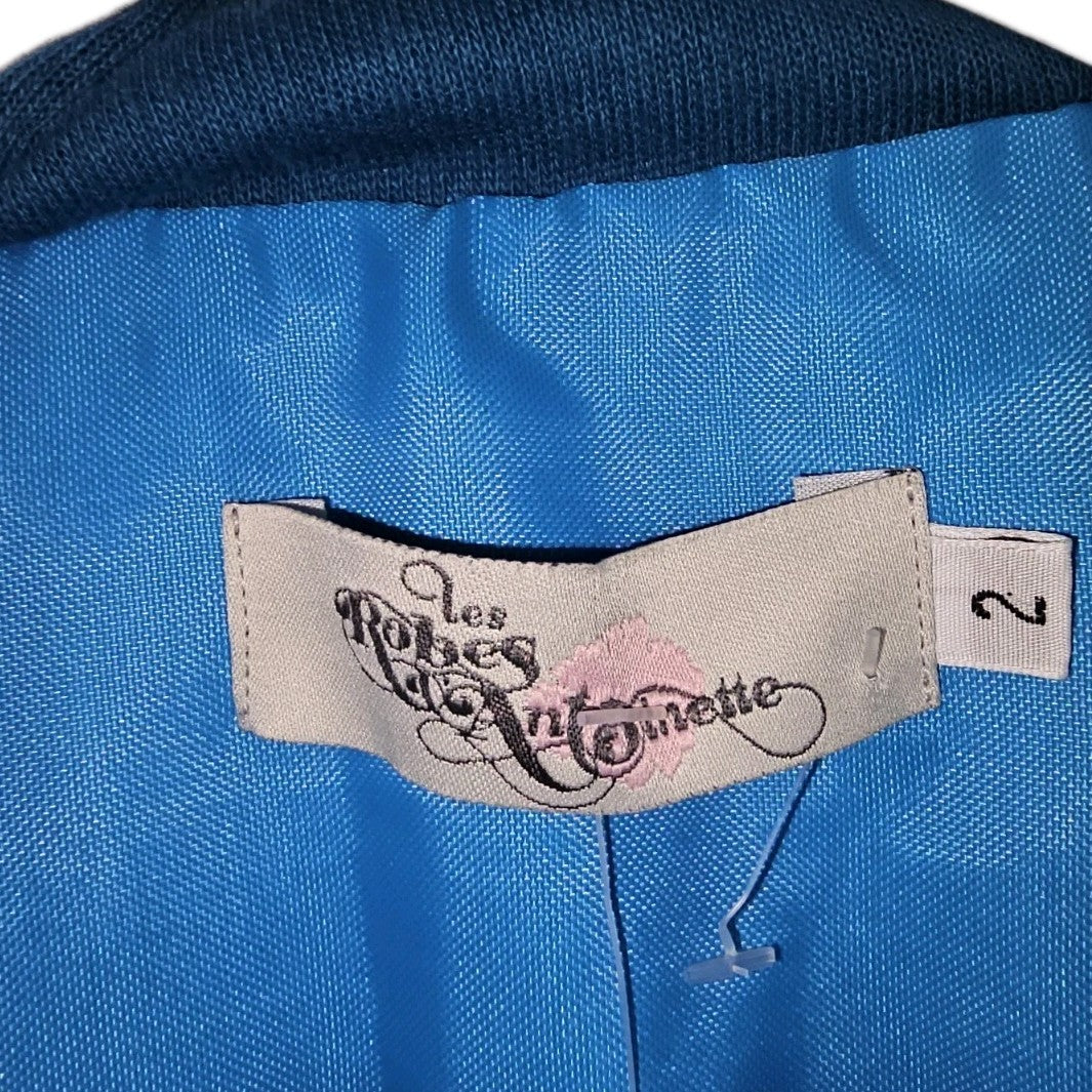 EK11318 Damen Jacke von Les Robes Ant Ginette, Blau, Gr. 442