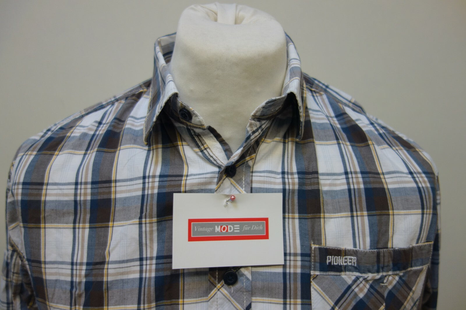 EK1624 Herren Hemd von Pioneer, kariert, Gr. M1