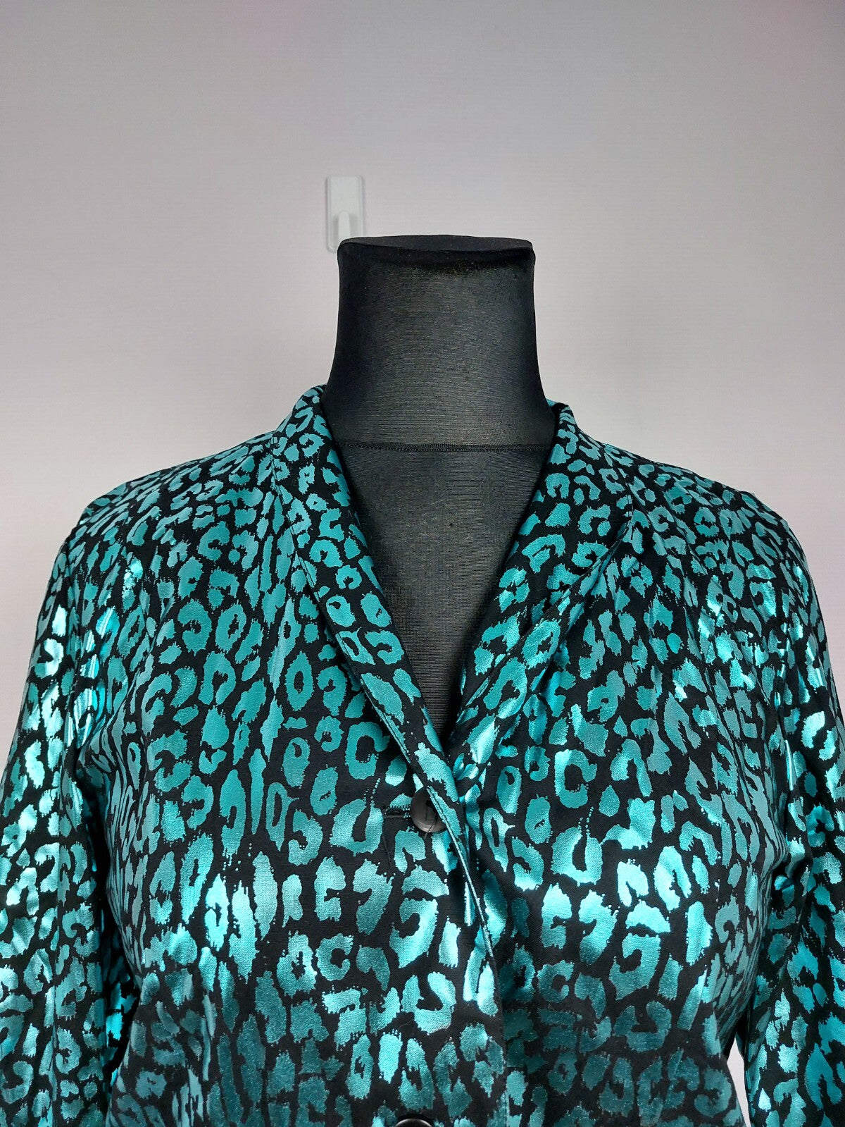 EK3587 Damen Blazer von Julia Kontex, metallic blau, Gr.46 (nach Größentabelle)1