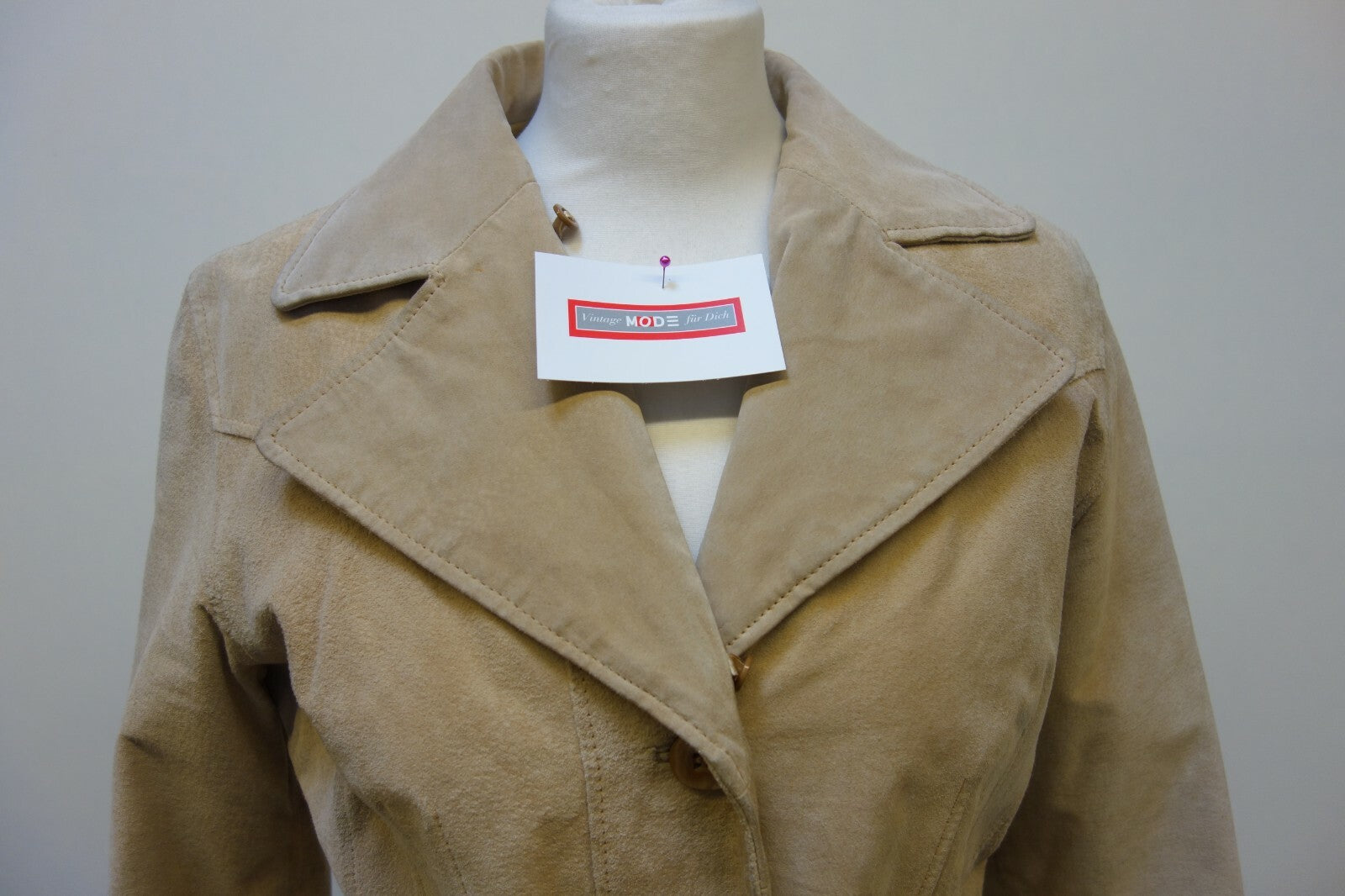 EK0998 Damen Mantel von Bershka, hellbraun, Gr. M1