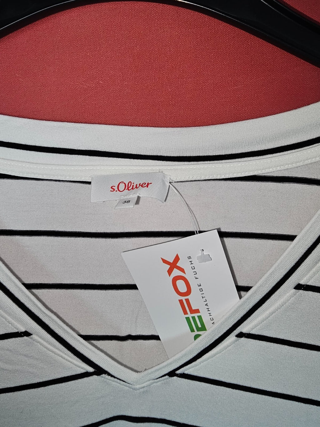 EK6433 Damen Shirt von s.Oliver, weiß-schwarz, Gr.381