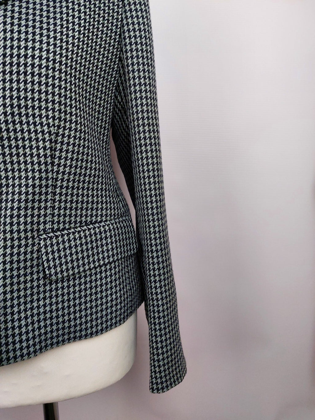 EK3897 Damen Blazer, ohne Marke, blau gemustert, Gr. 383