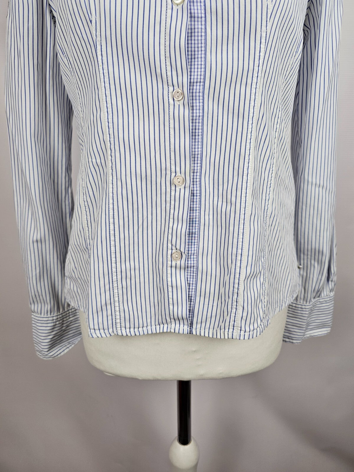EK5658 Damen Bluse von Zaffiri, weiß/blau gestreift, Gr. 362