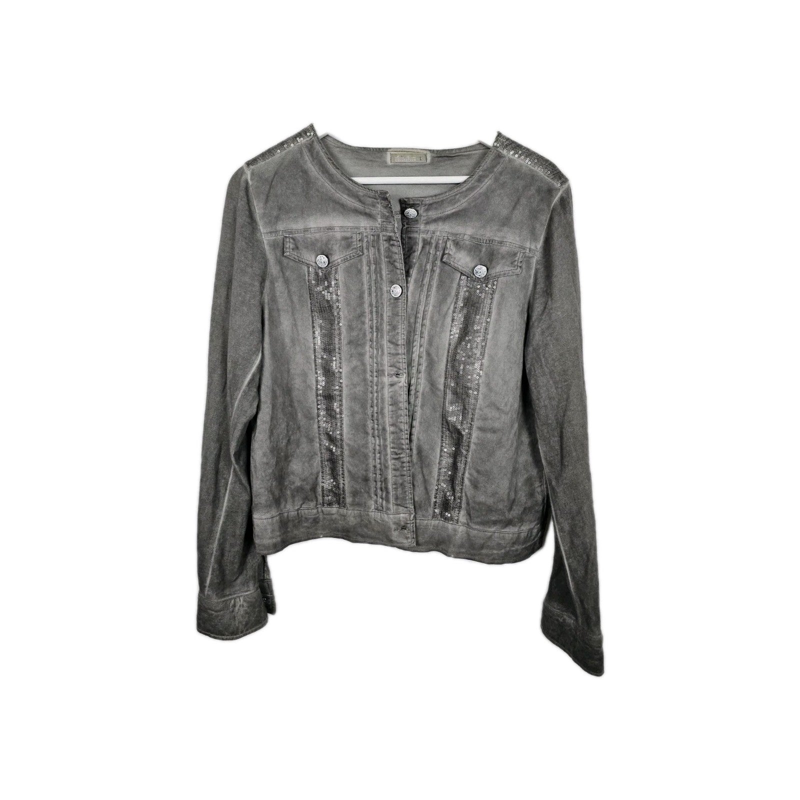 EK10533 Damen Jacke Laura Torelli Gr.L Grau0
