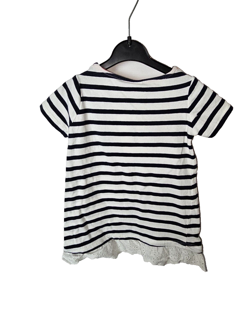 EK3114 mädchen Tshirtkleid von H&M, Weiß, Gr.802