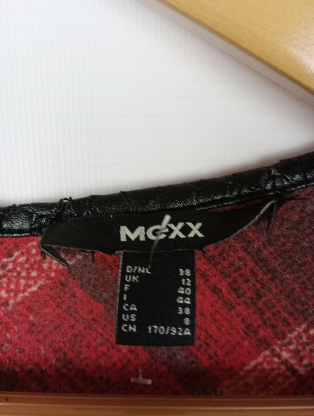 EK8504 Damenkleid Mex Gr.38 Langarm  Rot Kariert1