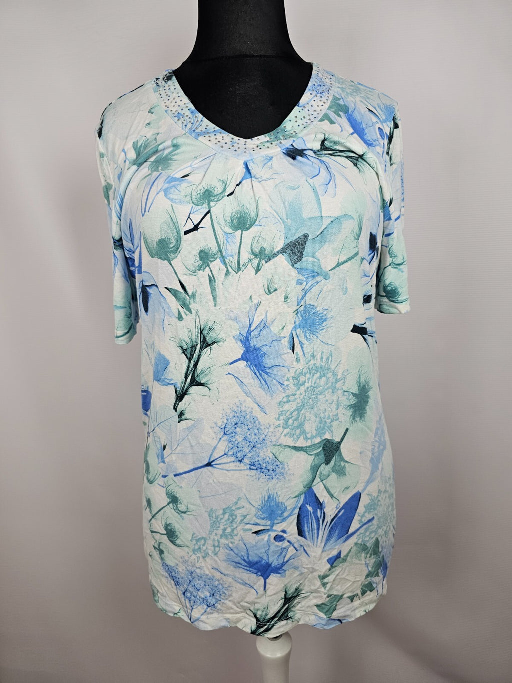 EK5713 Damen T-Shirt von Helena Vera, blau, Gr.40 (Größentabelle)0