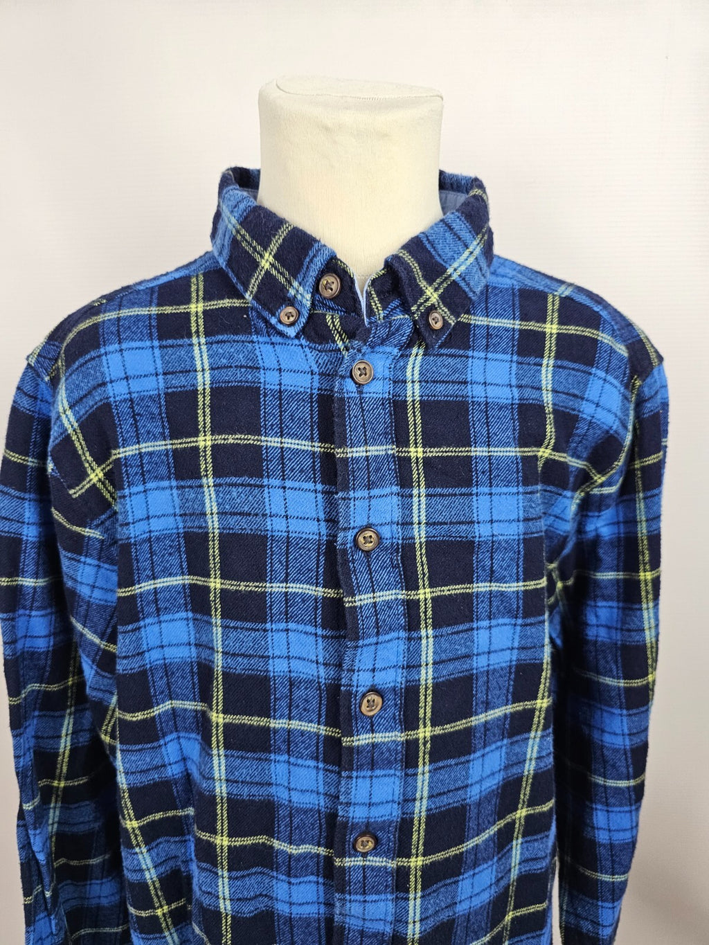 EK5609 Jungen Hemd von H&M, blau kariert, Gr. 1641