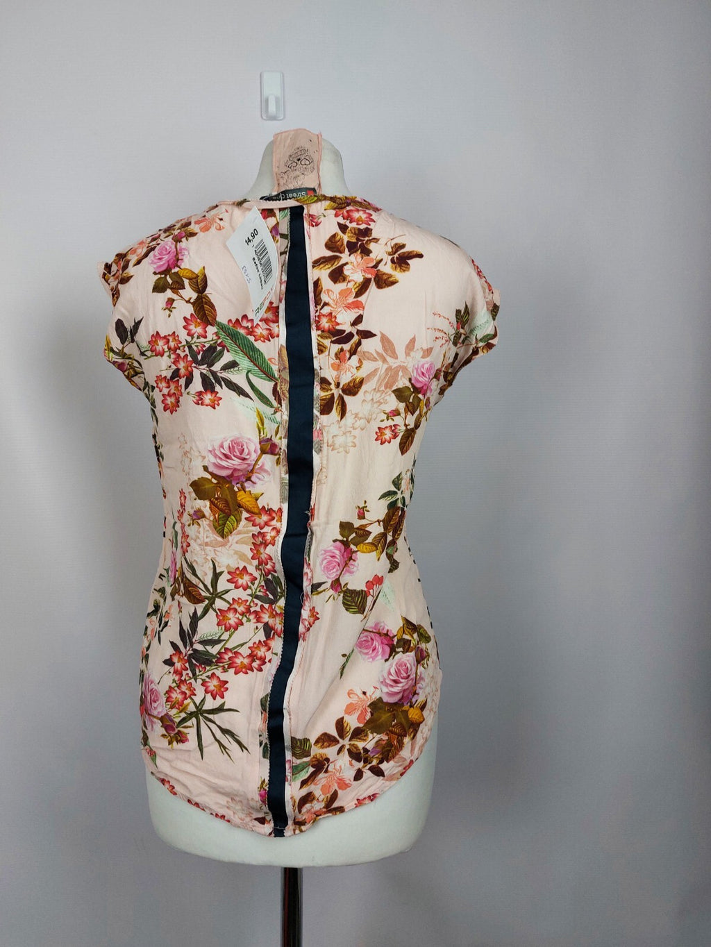 EK5133 Damen Bluse von Street One, rosa mit Blumen, Gr. 343