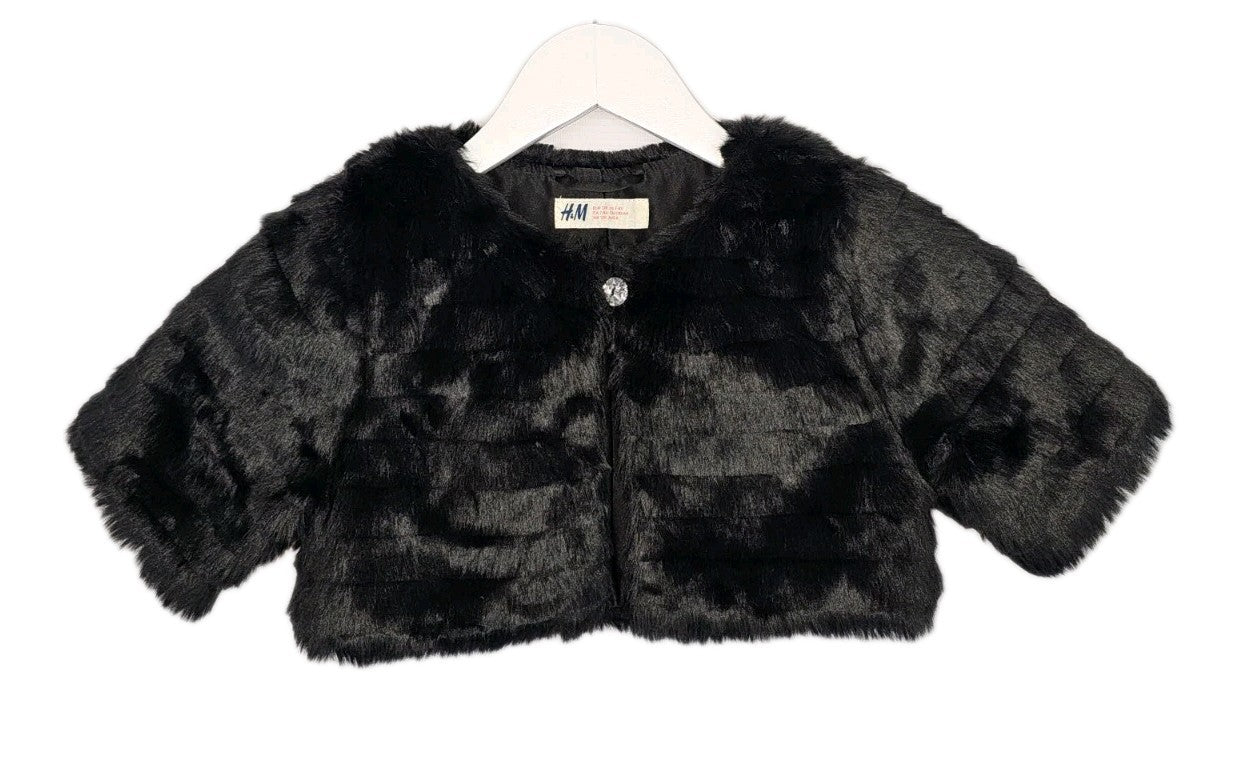 EK10866 Mädchen Weste von H&M, schwarz, Gr.1280