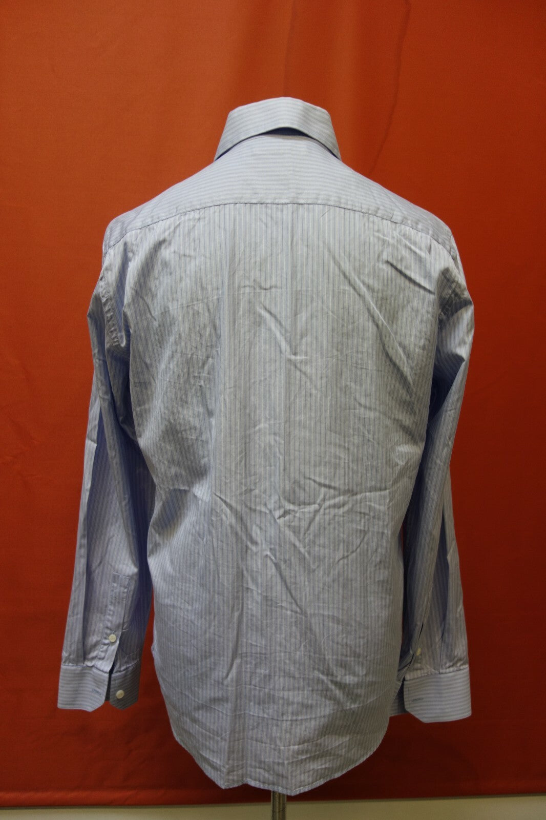 EK0244 Herren Hemd von Stefanel, blau, gestreift, L3