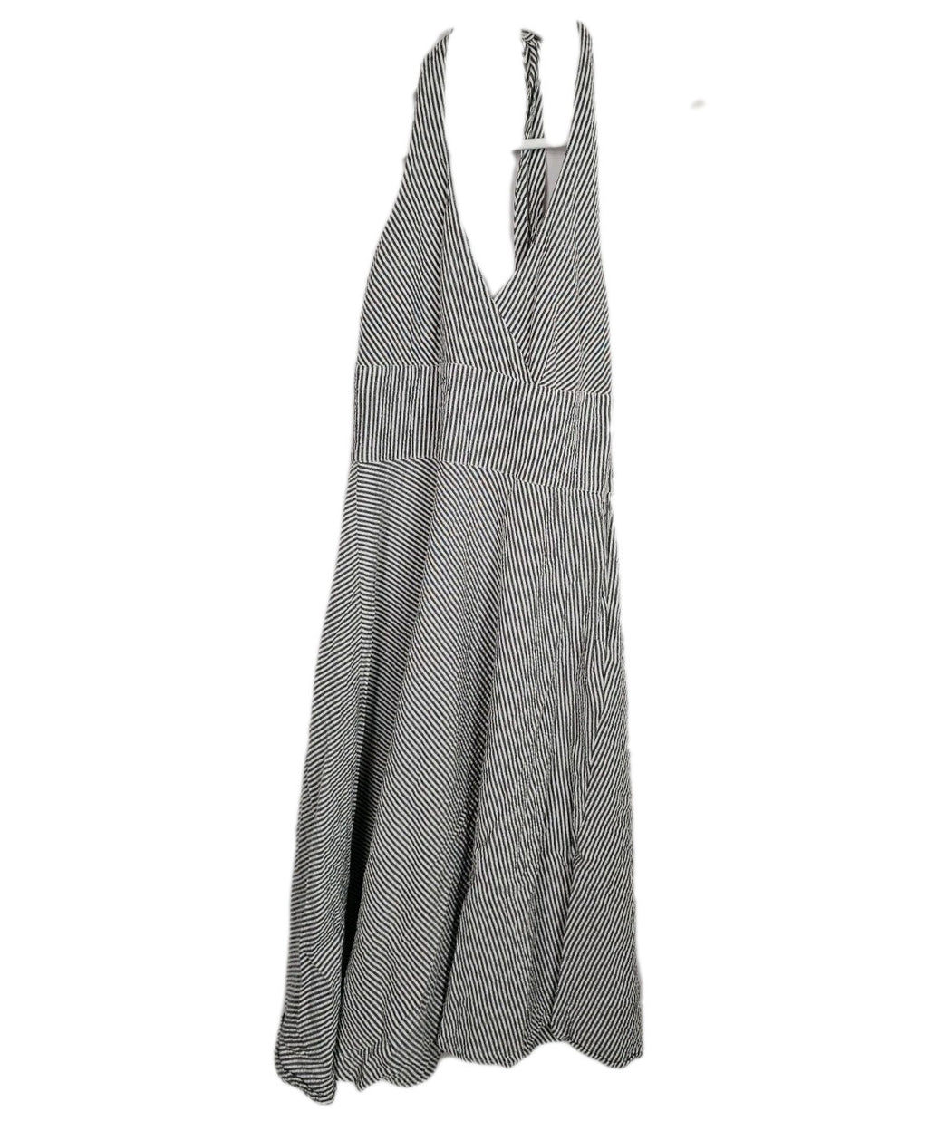 EK9656 Damen Kleid von H&M, grau-weiß, Gr.360