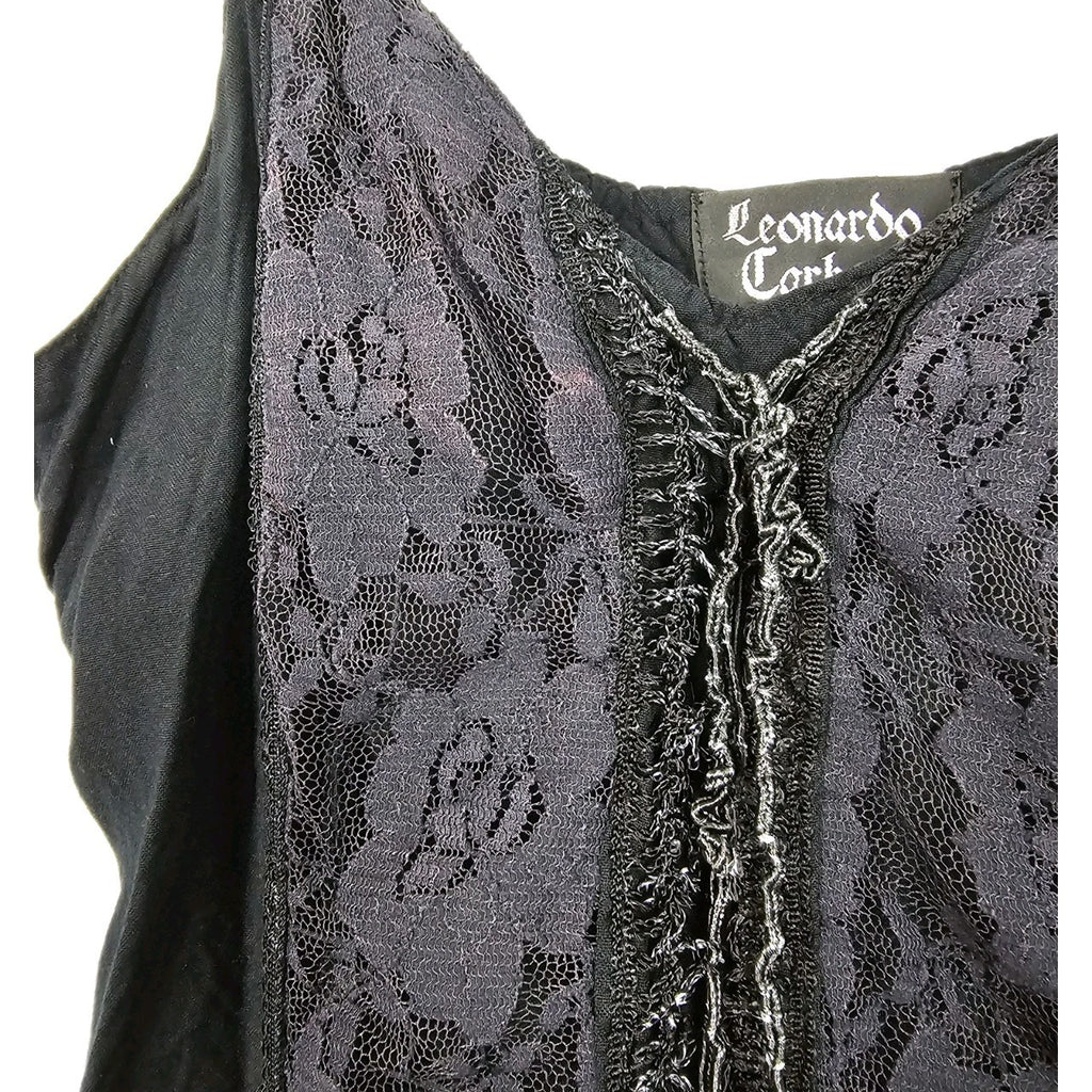 EK10892 Damen Tshirt von Leonardo Carbone, Schwarz, Gr. L/XL1