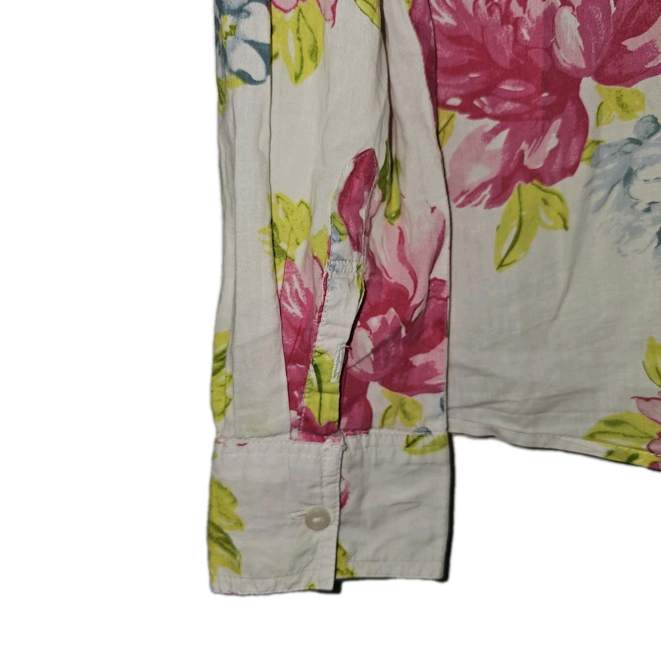 EK10050 Damen Bluse von United Colors Of Benetton, weiß mit Blumenmuster, Gr.M4