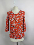 EK4371 Damen Shirt von San Setto, rot mit Blumen, Gr. 360