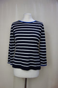 EK3466 Damen Shirt von Tom Tailor, blau und weiß gestreift, Gr.L0
