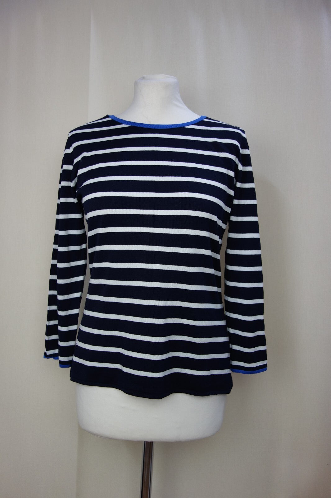 EK3466 Damen Shirt von Tom Tailor, blau und weiß gestreift, Gr.L0