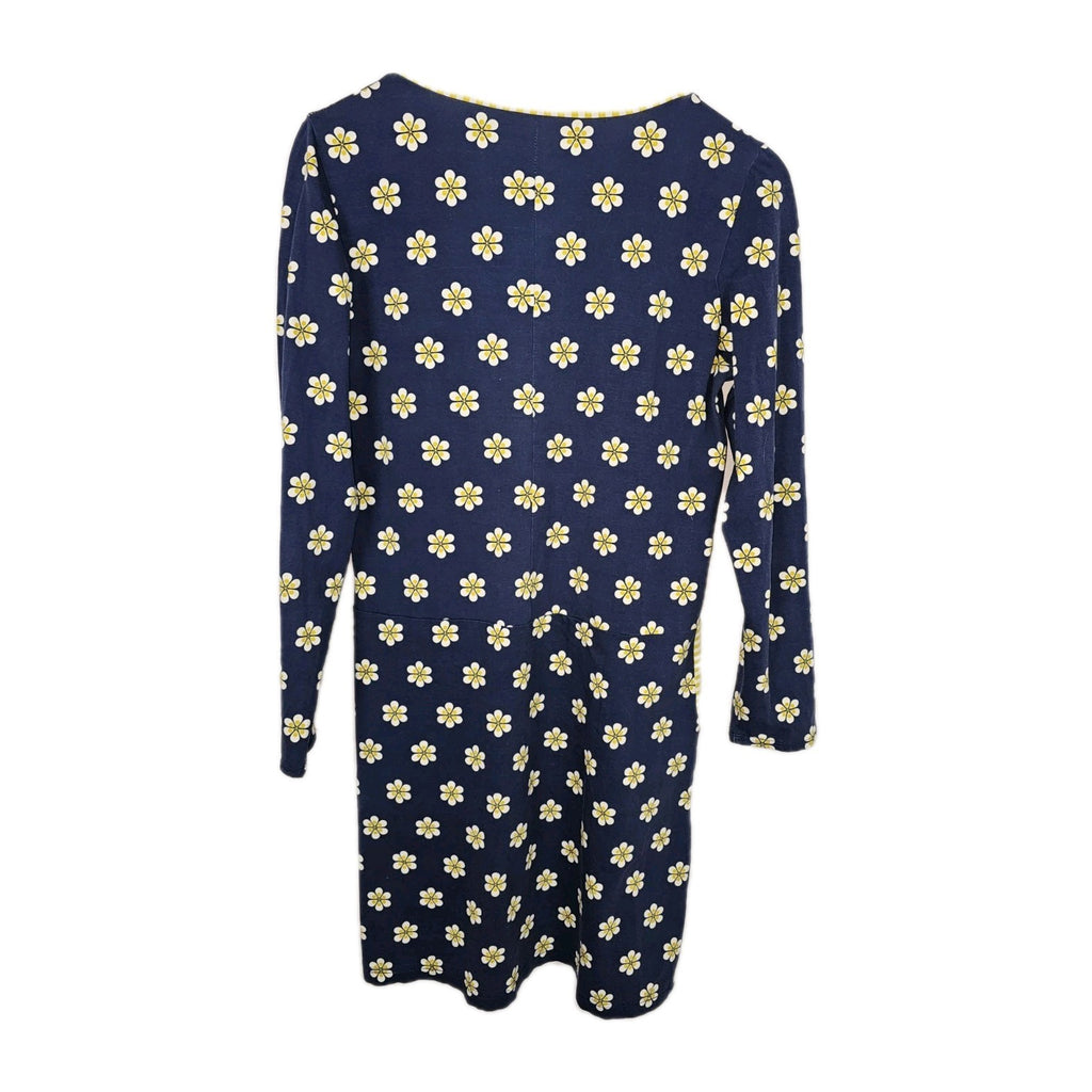 EK8148 Damen Kleid, blau-gelb, Gr.L1