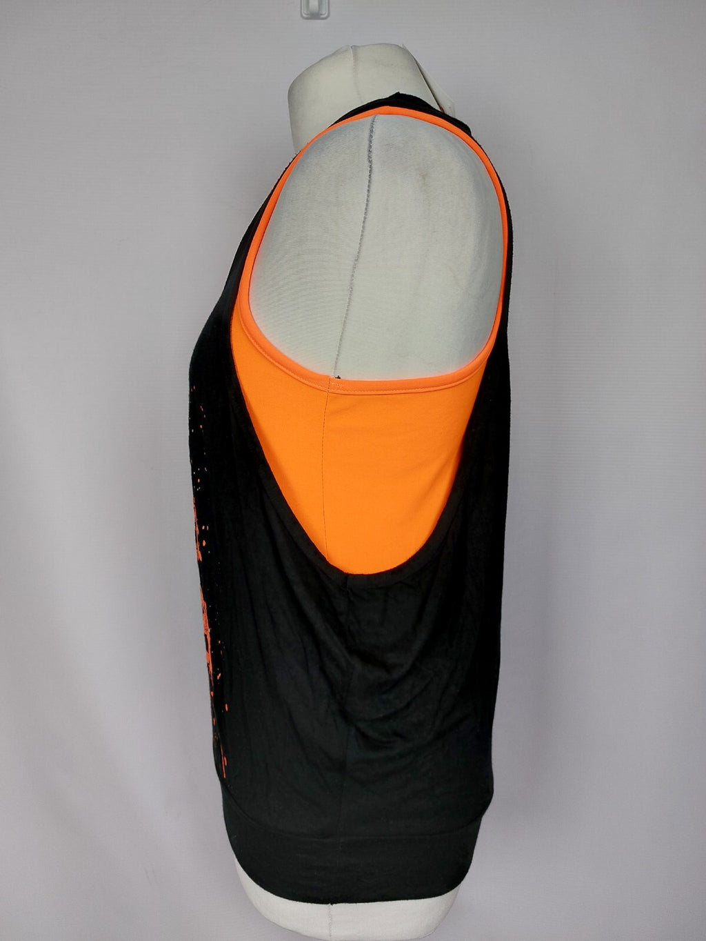 EK4447 Damen Top von Style One, schwarz/orange, Gr. S3