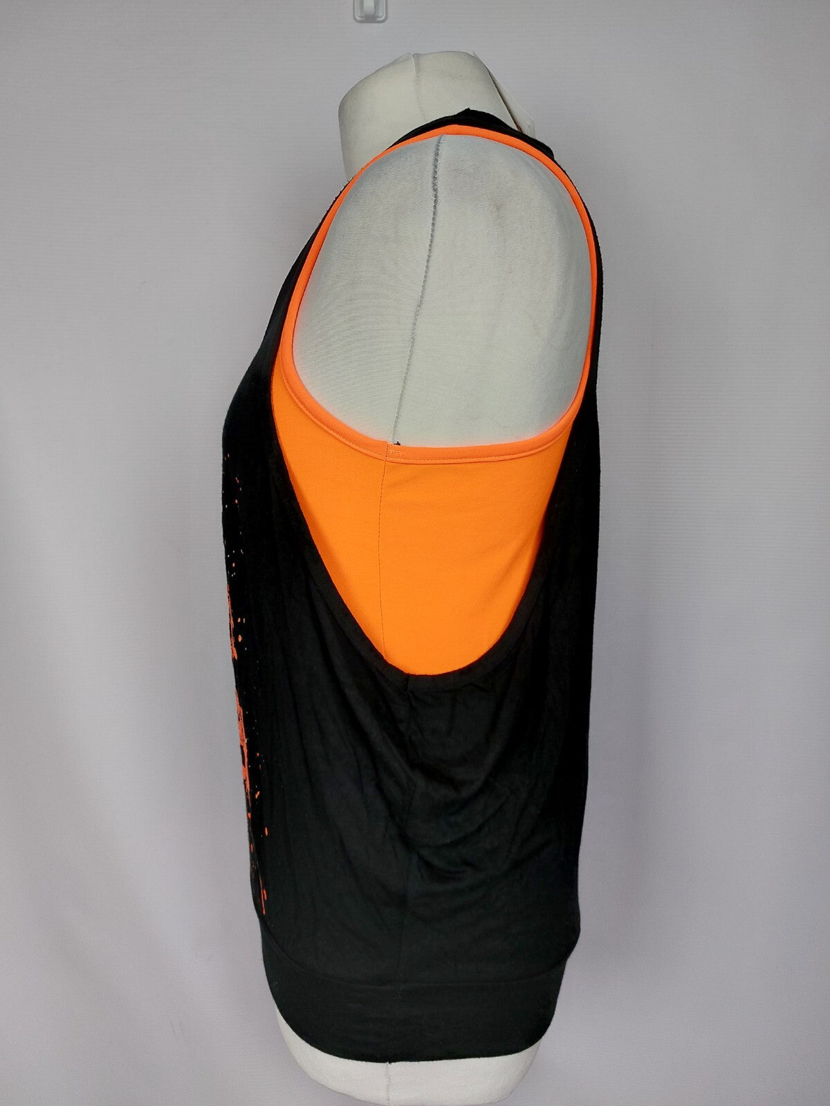 EK4447 Damen Top von Style One, schwarz/orange, Gr. S3
