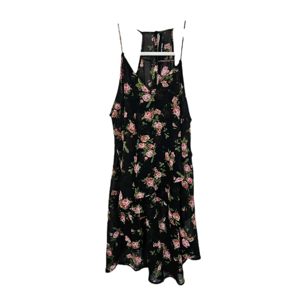 EK10101 Damen Bluse von Tally Weijl, schwarz mit Blumenmuster, Gr.XXS0