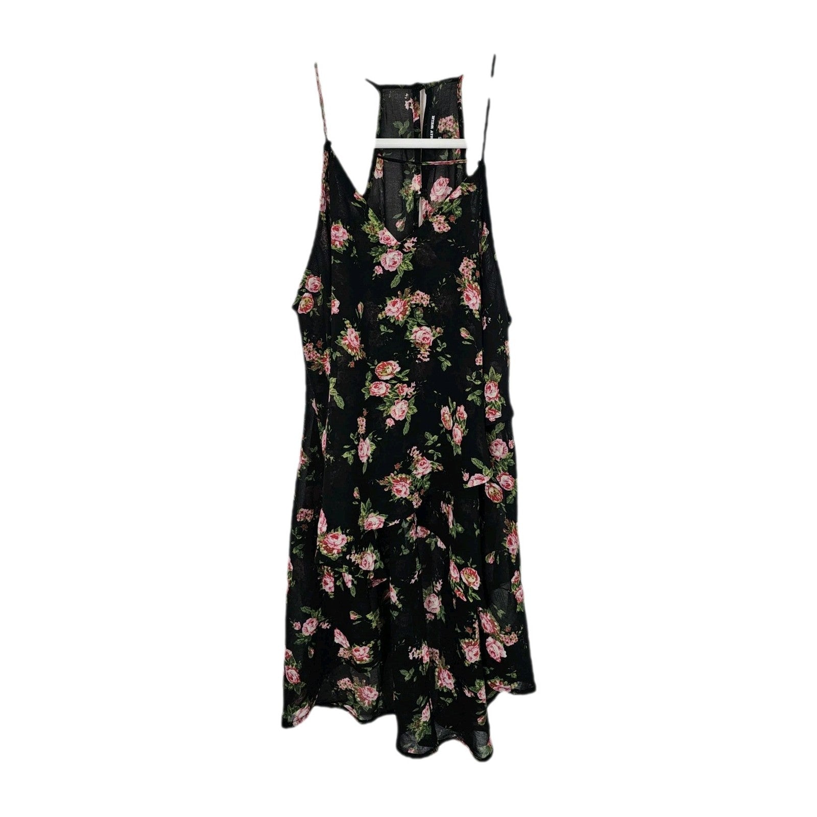 EK10101 Damen Bluse von Tally Weijl, schwarz mit Blumenmuster, Gr.XXS0