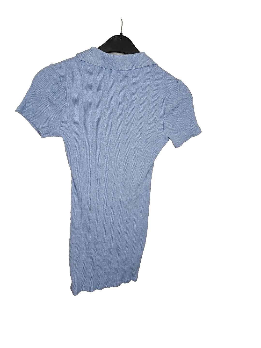 EK6221 Mini Kleid Polokragen Hellblau Gr XS1