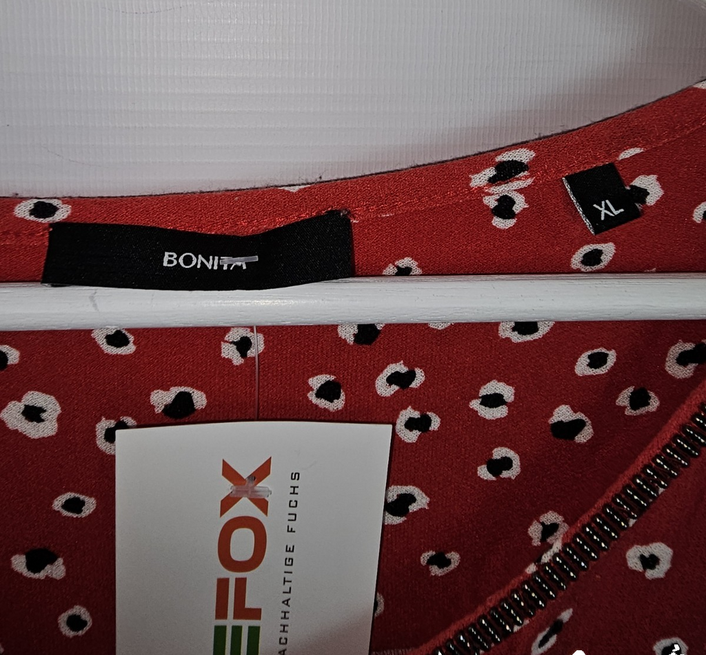 EK7620 Damen Bluse von Bonita, Rot, Gr.XL2