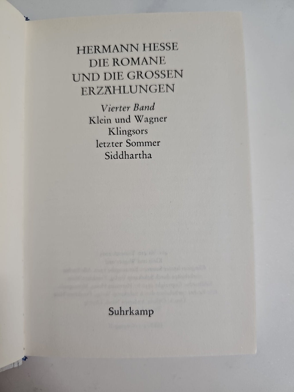 EB1642 Hermann Hesse- Die Romane und die großen Erzählungen- Vierter Band 1