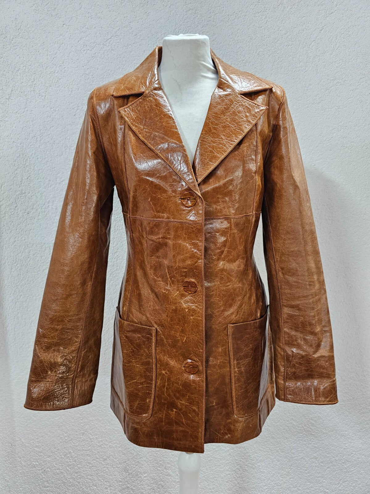 EK6339 Damen Lederjacke von Sevilla, braun, gr. XS0