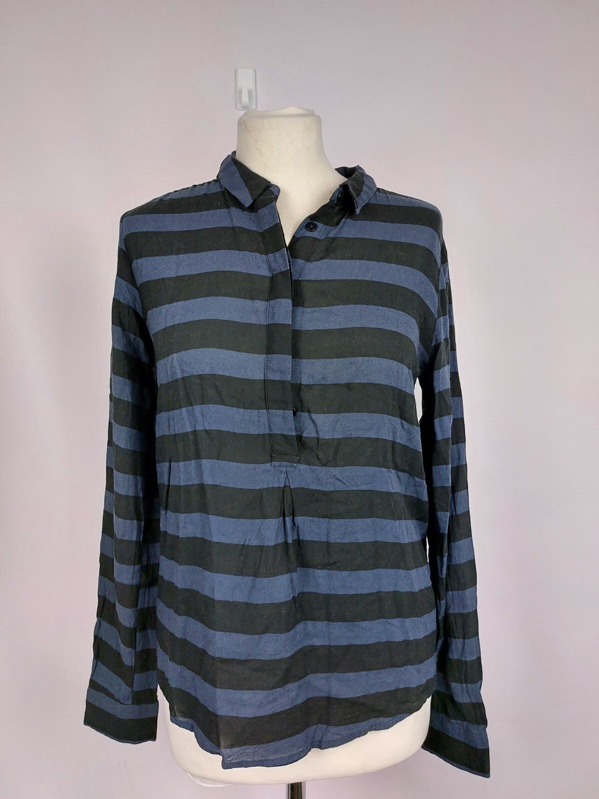 EK4391 Damen Bluse von Second Female, dunkelblau-schwarz, Gr.S0