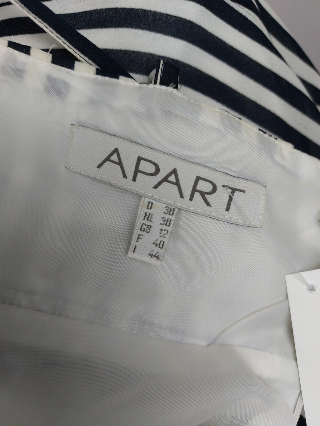 EK4487 Damen Kleid von Apart, Grau/weiß gestreift, Gr. 3810