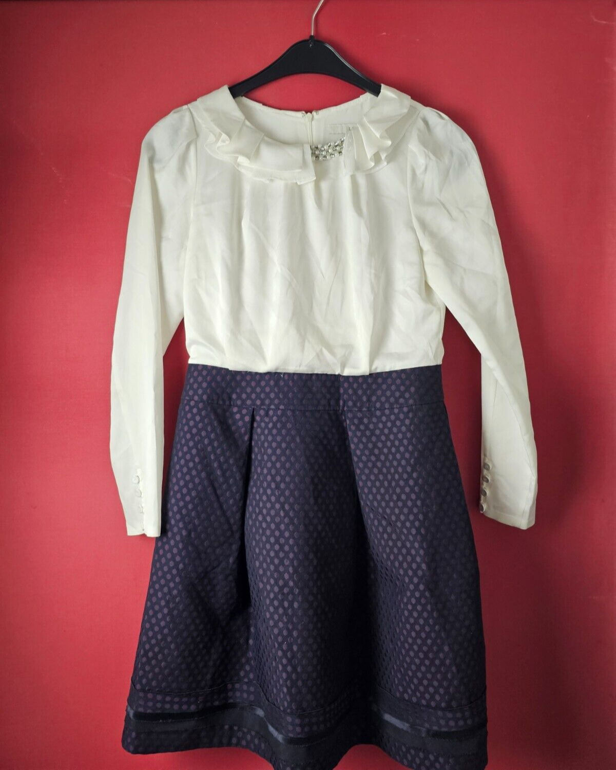 EK6542 Damen Kleid von List in New York, weiß-blau, Gr.360