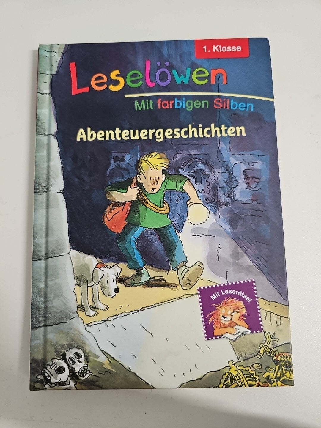 EB890 Leselöwen-mit Farbigen Silben-in 3 Stufen lesen lernen-Abenteuergeschichte0