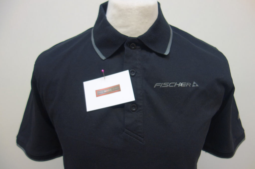 EK1847 herren Polo von Fisher, schwarz, Gr. L1