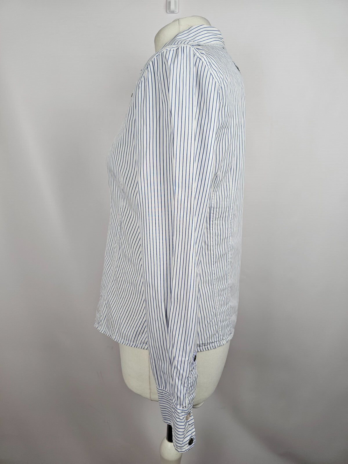 EK5658 Damen Bluse von Zaffiri, weiß/blau gestreift, Gr. 364
