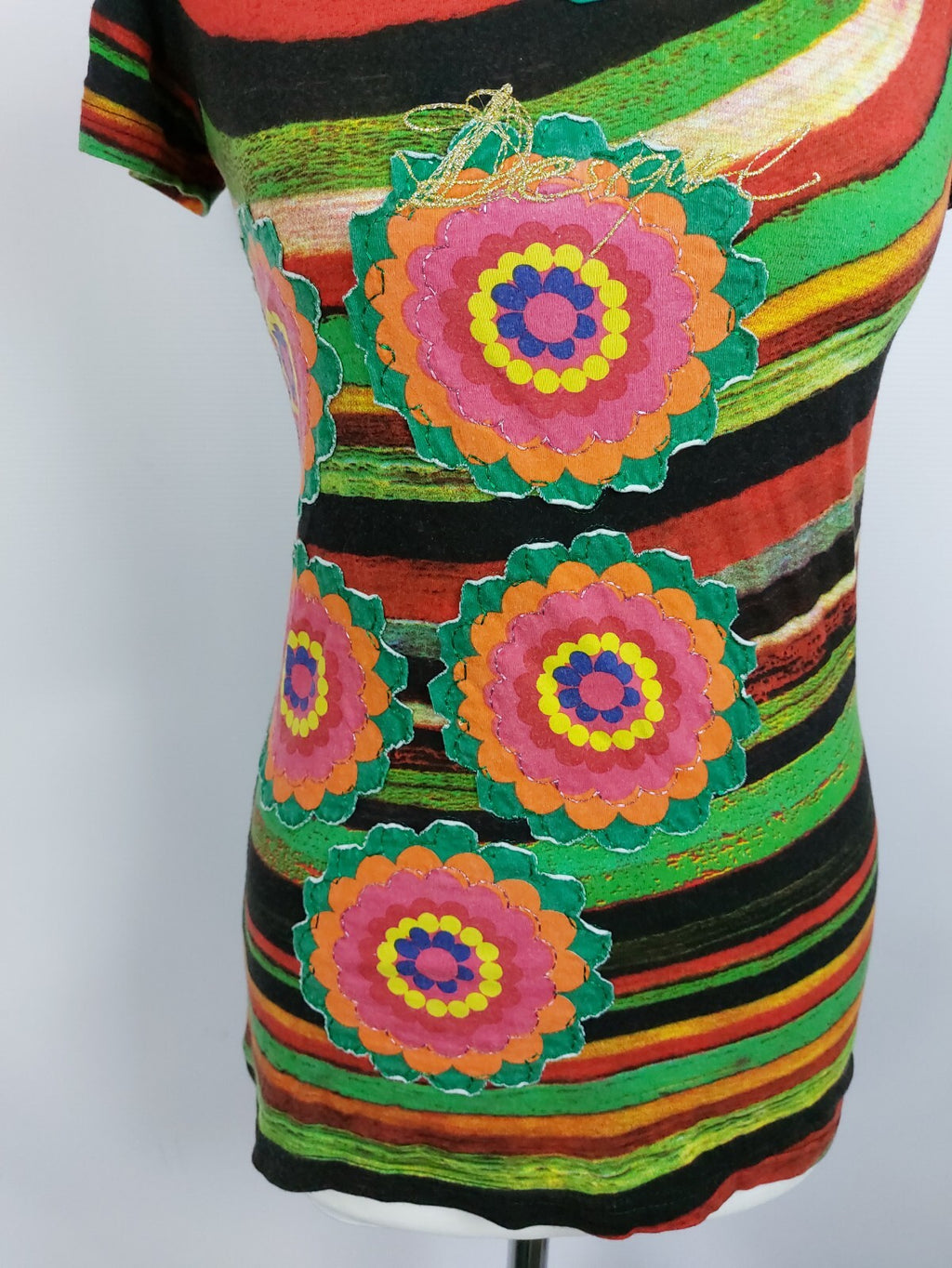 EK0015 Damen T-Shirt von Desigual, bunt, Gr.S1