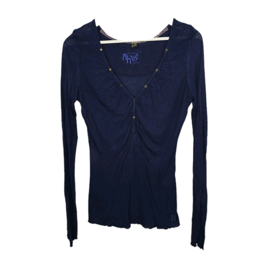 EK10471 Damen Langarmshirt von Nh, blau, Gr.360