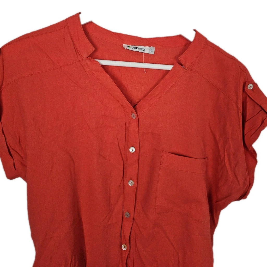 EK8983 Damen Bluse von DeFacto, orange, Gr.L1