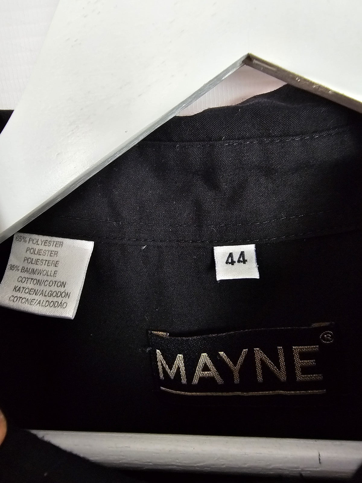 EK8336 Herren Hemd von Mayne, Schwarz, Gr. 443